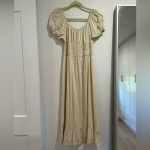 Ivory cottage core doen style dress, size small